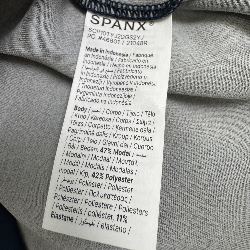 NEW SPANX airessentials long sleeve cardigan in midnight navy stripe size medium - Picture 11 of 13